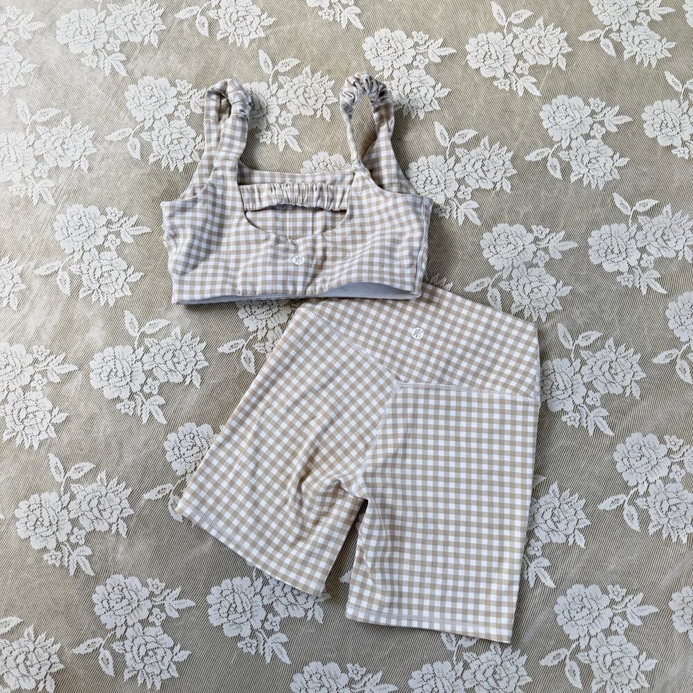 Astoria Activewear Gingham Workout Set Medium